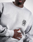 LOGO-EMBOSSED SWEATSHIRT | MIXED GREY 450-GSM
