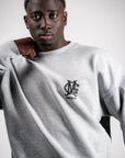 LOGO-EMBOSSED SWEATSHIRT | MIXED GREY 450-GSM