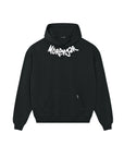 MORENGAR LOGO COLLAR HOODIE | BLACK 400-GSM