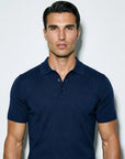 SHORT SLEEVE KNITTED POLO | NAVY