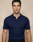 SHORT SLEEVE KNITTED POLO | NAVY