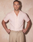 ROMA LINEN TOUCH SHIRT | LIGHT SALMON