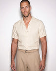 ROMA LINEN TOUCH SHIRT | BEIGE