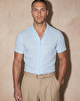 ROMA LINEN TOUCH SHIRT | SKY BLUE