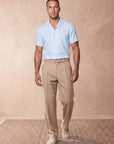 ROMA LINEN TOUCH SHIRT | SKY BLUE