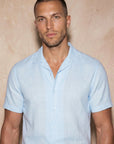 ROMA LINEN TOUCH SHIRT | SKY BLUE