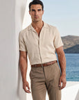 ROMA LINEN TOUCH SHIRT | BEIGE