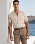 ROMA LINEN TOUCH SHIRT | BEIGE