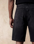 REGULAR FIT DENIM SHORTS | BLACK