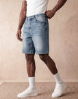 REGULAR FIT DENIM SHORTS | BLUE