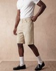 REGULAR FIT DENIM SHORTS | KHAKI