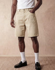 REGULAR FIT DENIM SHORTS | KHAKI