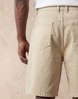 REGULAR FIT DENIM SHORTS | KHAKI