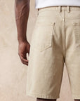 REGULAR FIT DENIM SHORTS | KHAKI