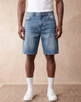 REGULAR FIT DENIM SHORTS | BLUE