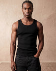 RIBBED TANK TOP | BLACK