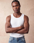 RIBBED TANK TOP | WHITE