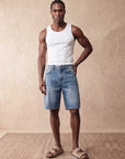 REGULAR FIT DENIM SHORTS | BLUE