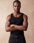 RIBBED TANK TOP | BLACK