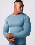 KNITTED ROUND NECK JUMPER | PASTEL BLUE