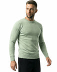 KNITTED ROUND NECK JUMPER | PASTEL GREEN