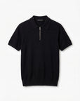 Morengar black knit polo shirt, product photo