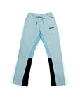 FLARED TRACKSUIT PANTS |GREY & LIGHT BLUE