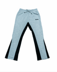 FLARED TRACKSUIT PANTS | GREY & BLACK