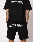 MORENGAR LOGO CURVADO SHORTS NEGRO