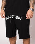 MORENGAR LOGO CURVADO SHORTS NEGRO