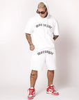 MORENGAR LOGO CURVADO SHORTS BLANCO