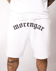 MORENGAR LOGO CURVADO SHORTS BLANCO