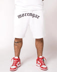 MORENGAR LOGO CURVADO SHORTS BLANCO