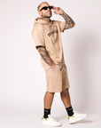 MORENGAR LOGO CURVADO SHORTS BEIGE