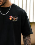 T-SHIRT MAKE LOVE | SCHWARZ
