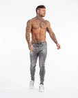 BASIC JEANS | GREY ACID WASH