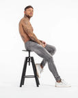 BASIC JEANS | GREY ACID WASH