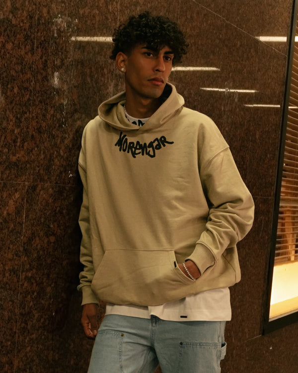 MORENGAR-LOGO-KRAGEN-HOODIE | WÜSTE 400-GSM