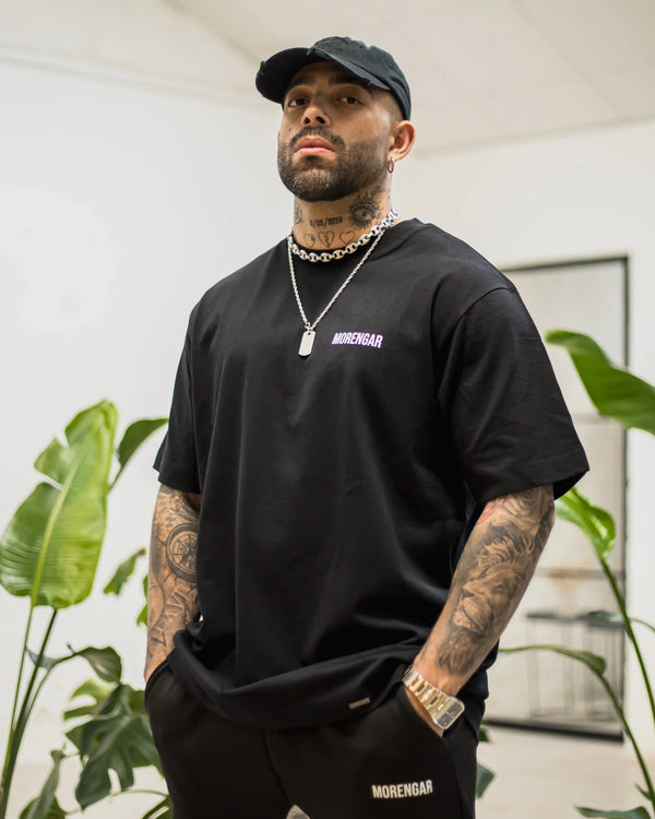 MORENGAR BRAND T-SHIRT | BLACK 240-GSM