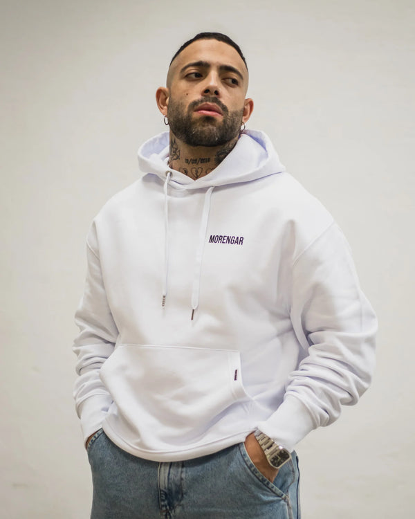 MORENGAR BRAND HOODIE | WHITE 400 GSM