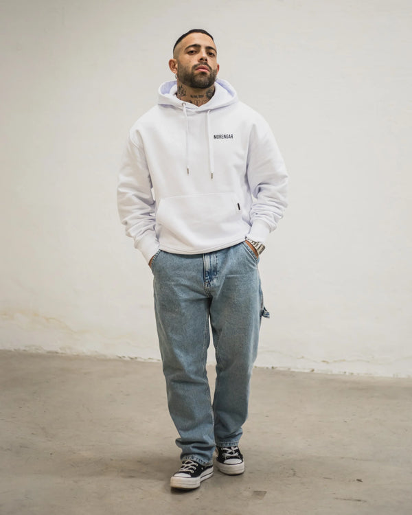 MORENGAR BRAND HOODIE | WHITE 400 GSM