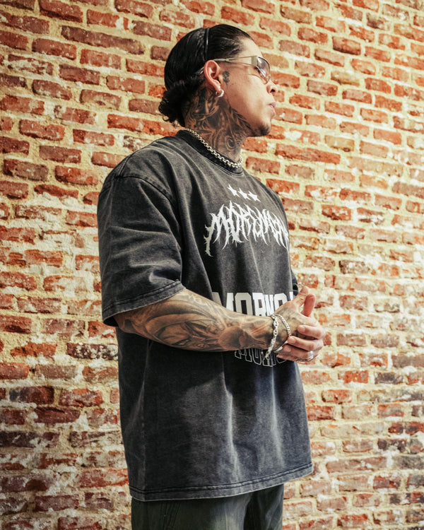 T-SHIRT SIGNATURE DEATH ACID WASH | GREY