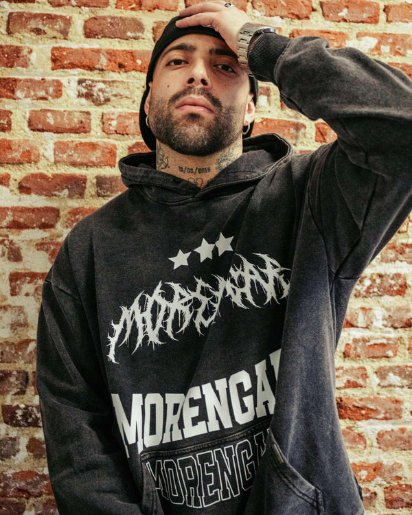 HOODIE SIGNATURE DEATH ACID WASH | GREY