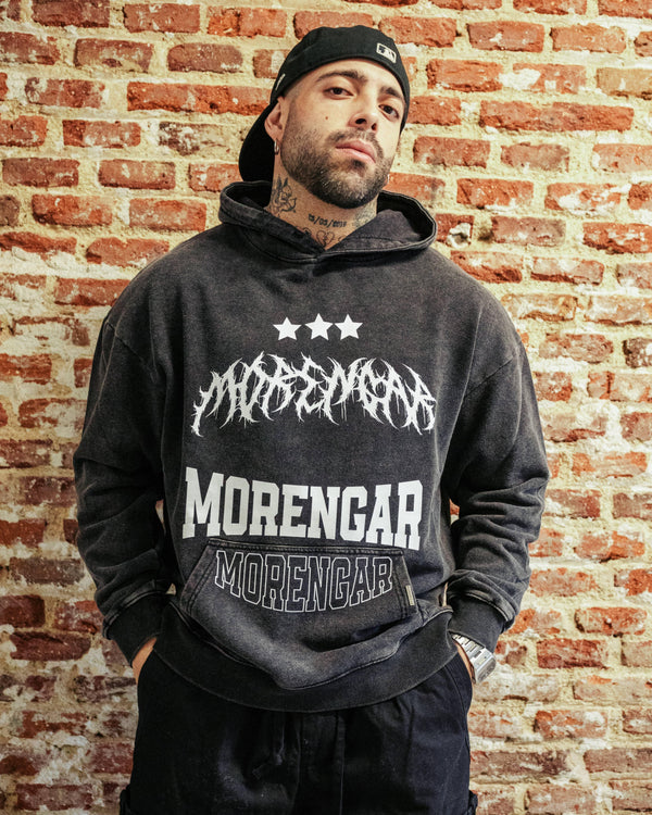 HOODIE SIGNATURE DEATH ACID WASH | GREY