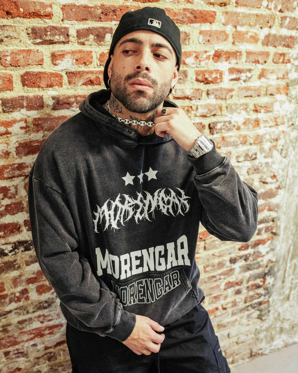 HOODIE SIGNATURE DEATH ACID WASH | GREY