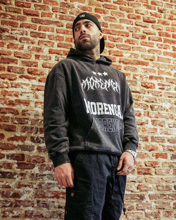 HOODIE SIGNATURE DEATH ACID WASH | GREY