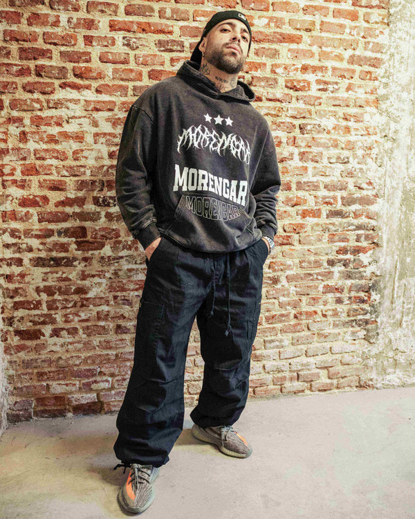 HOODIE SIGNATURE DEATH ACID WASH | GREY