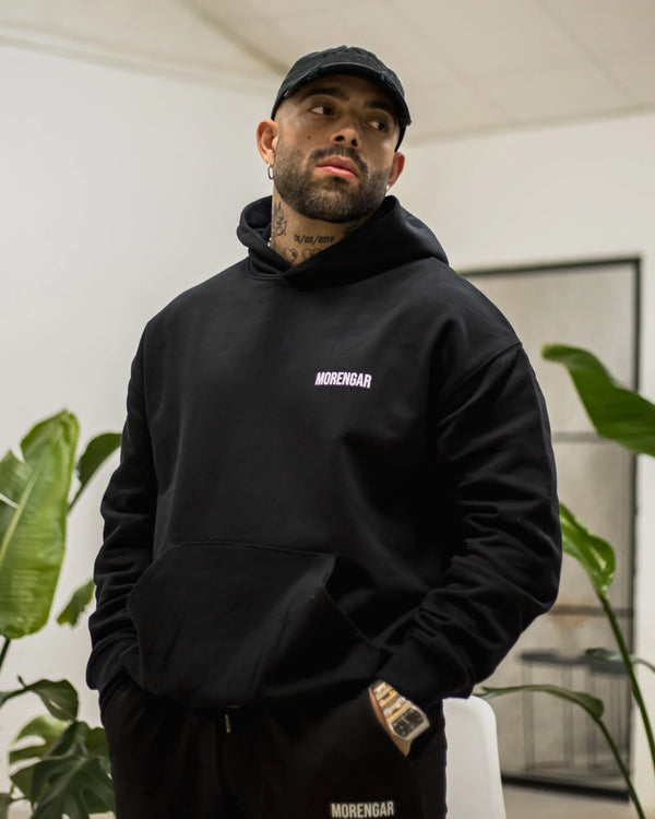 MORENGAR BRAND HOODIE | BLACK  400 GSM