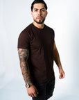 BASIC SLIM-FIT T-SHIRT | Brown