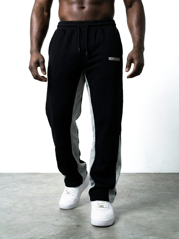 FLARED TRACKSUIT PANTS | BLACK & GREY
